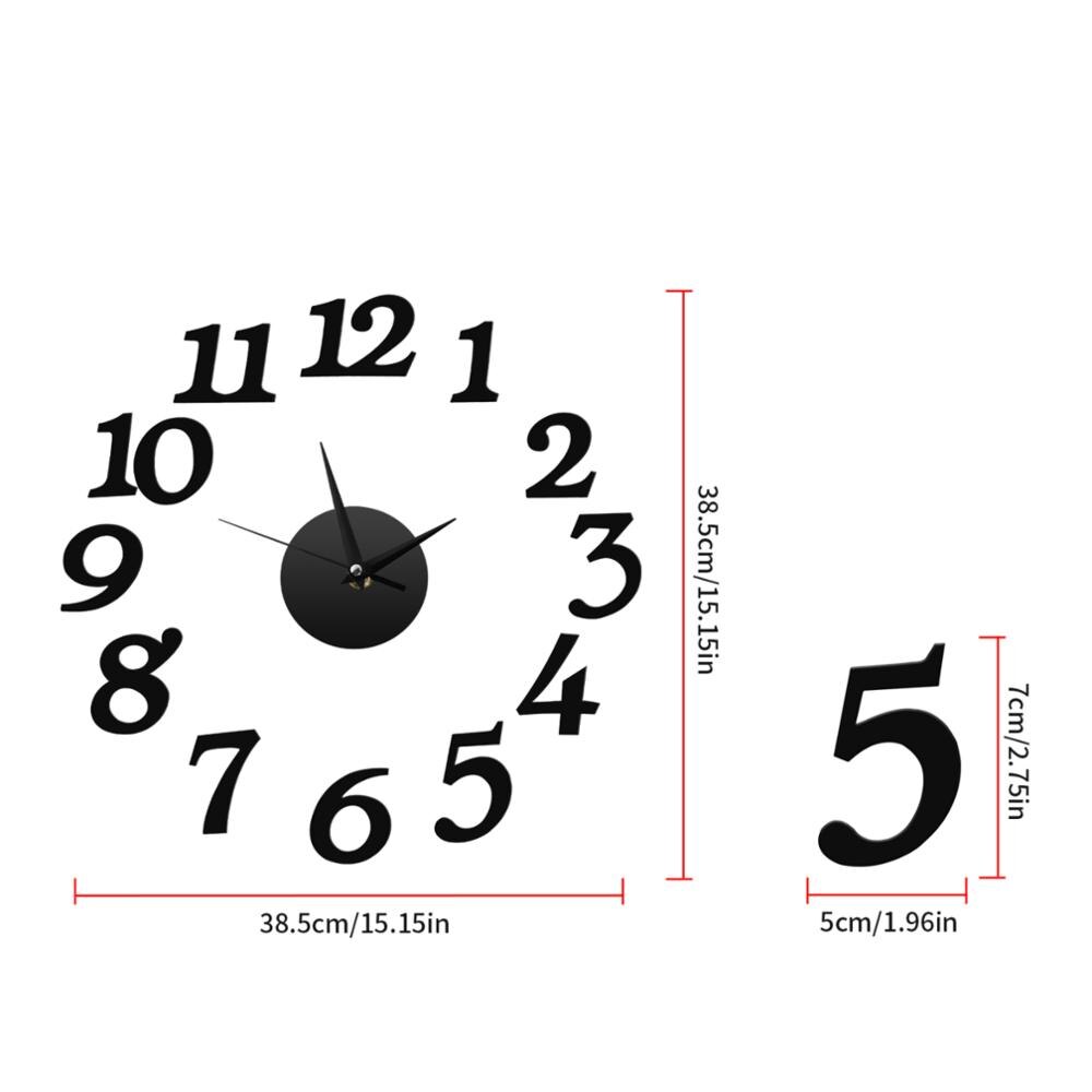 3D Large Wall Clock Sticker - Mel Patel