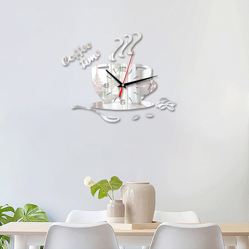 Coffee Time Clock Acrylic Wall Clock - Mel Patel