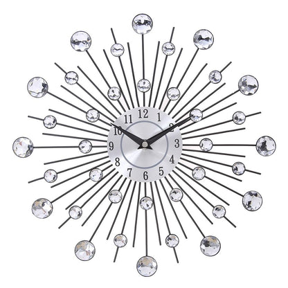 Vintage Metal Crystal Wall Clock - Mel Patel