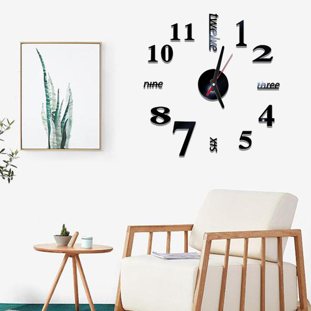 3D Large Wall Clock Sticker - Mel Patel