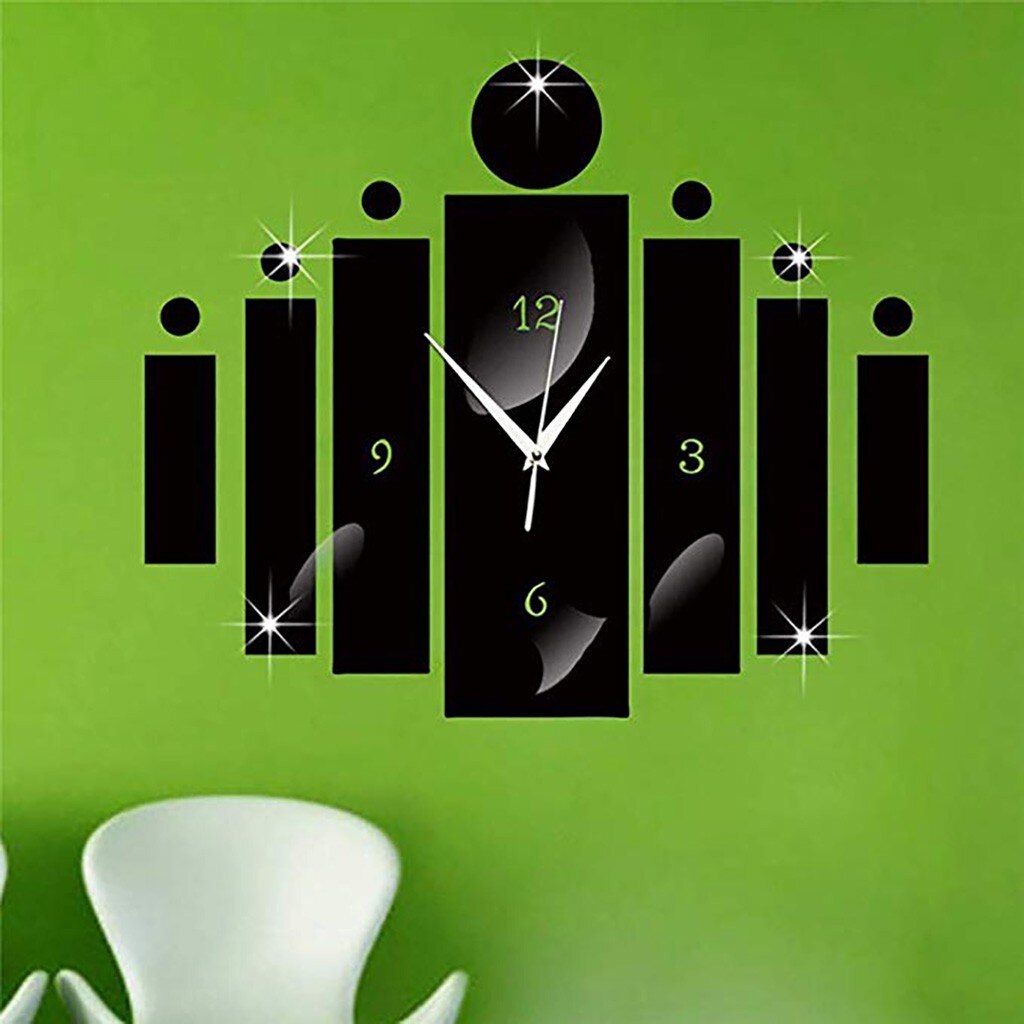 Luxury 3D Black Digital Mirror Wall Clock - Mel Patel