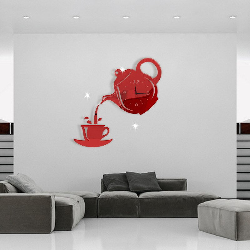 Coffee Time Clock Acrylic Wall Clock - Mel Patel