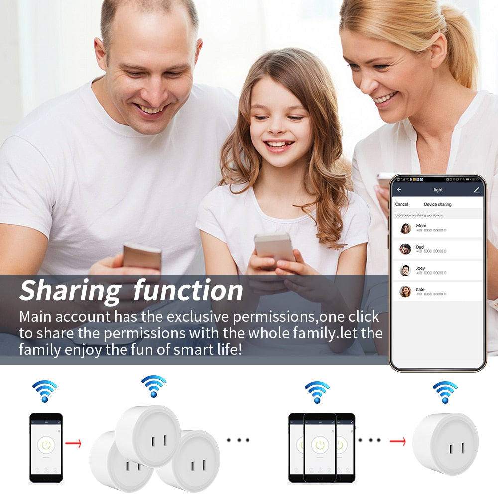 SIXWGH Tuya WIFI Japan Plug Adapter 2 pin MINI DIY Smart Home Improvement Timmer Remote Control Supports Aleax Smart Socket