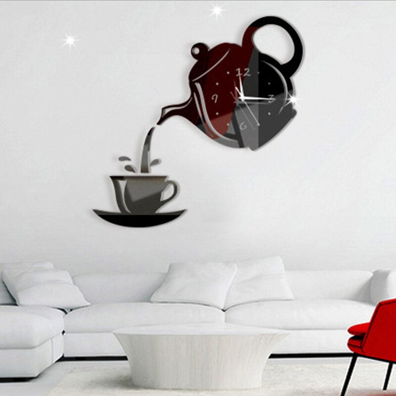 Coffee Time Clock Acrylic Wall Clock - Mel Patel