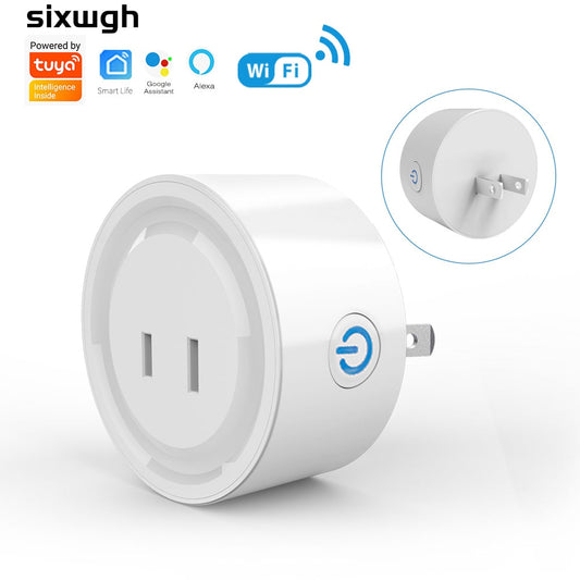 SIXWGH Tuya WIFI Japan Plug Adapter 2 pin MINI DIY Smart Home Improvement Timmer Remote Control Supports Aleax Smart Socket