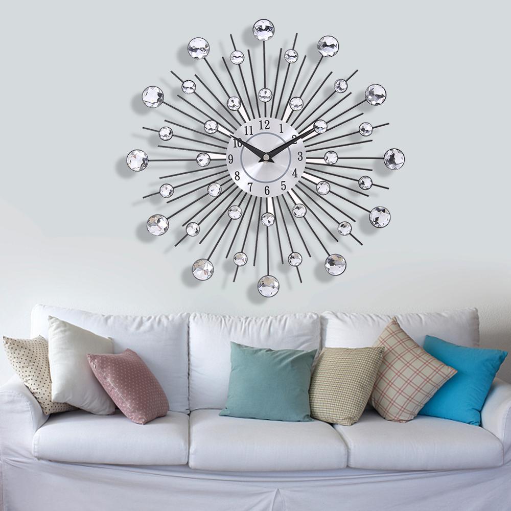 Vintage Metal Crystal Wall Clock - Mel Patel