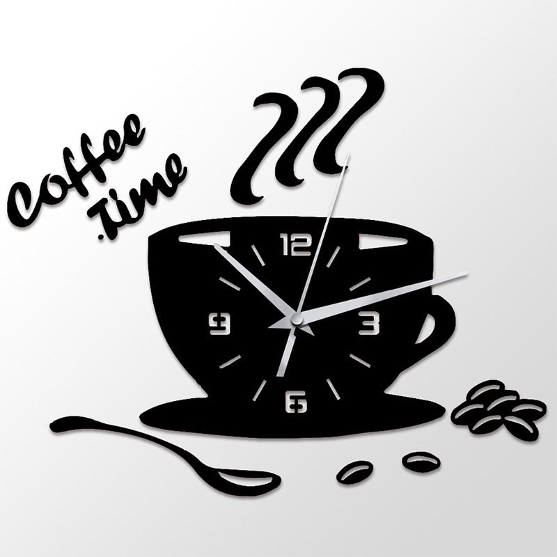 Coffee Time Clock Acrylic Wall Clock - Mel Patel