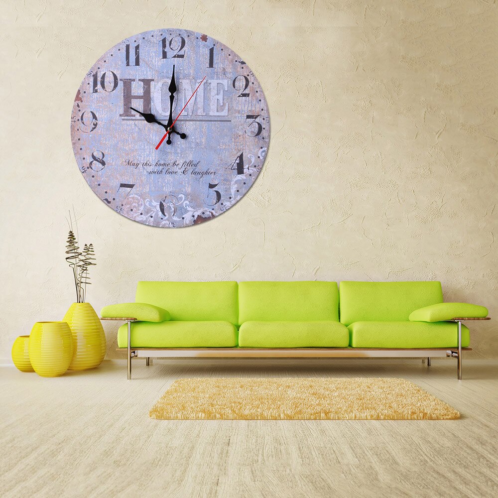 Vintage Style Silent Wood Wall Clock - Mel Patel