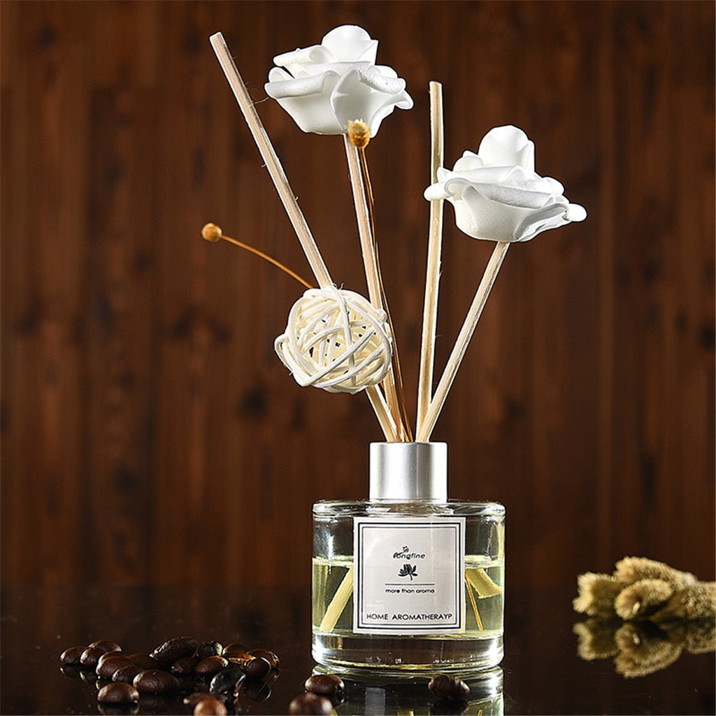 50ml Reed Diffuser Sets With Natural Sticks Glass Bottle And Scented Oil Perfume Set Home Fragrance Decoration Office