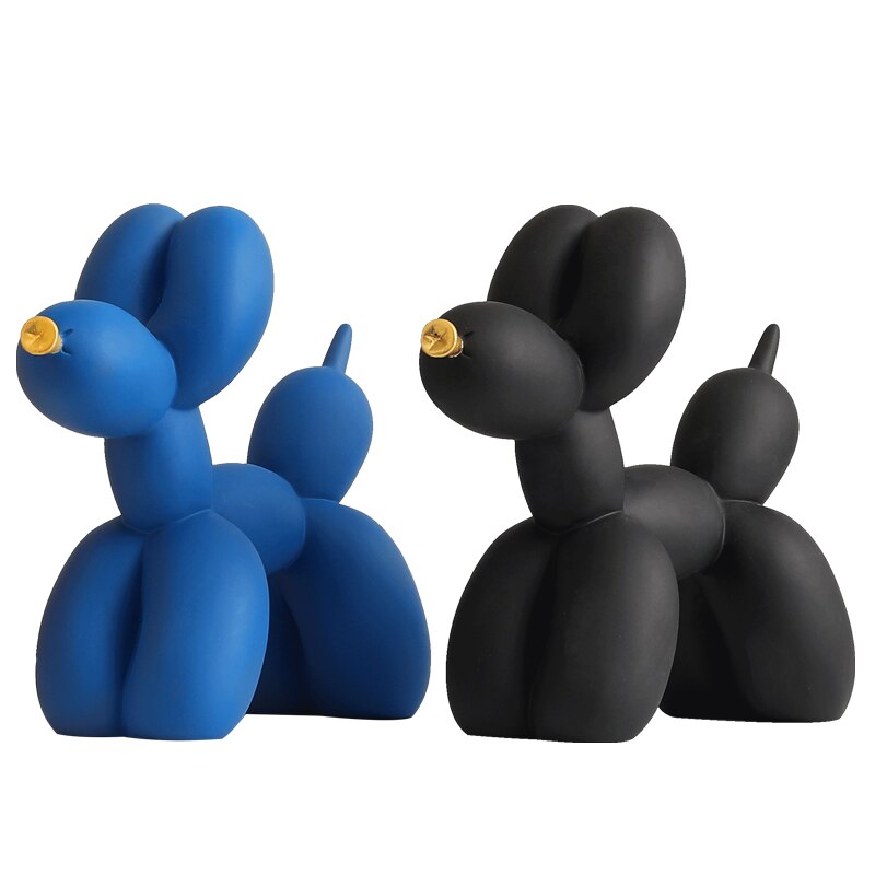 New Home Decor Balloon Dog Statue Resin Figurines For Interior Nordic Modern Living Room Office Aesthetic Room Decoration