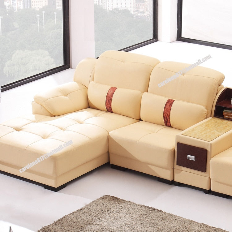 2014 new dubai furniture  sectional luxury and modern corner leather living room arab l shaped  sofa design and prices set