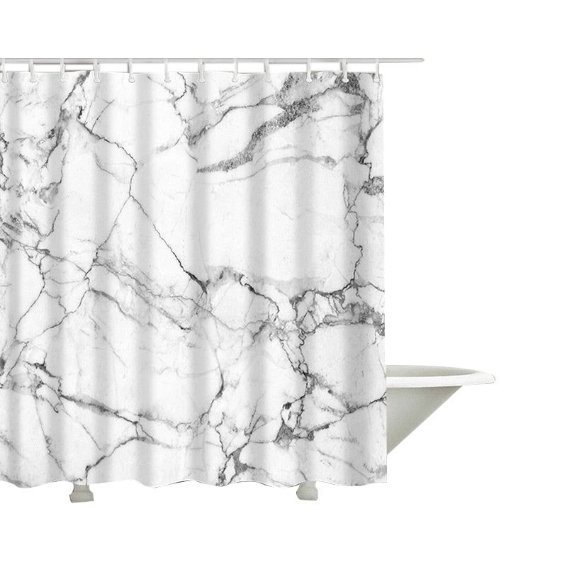 YOMDID Marble Pattern Bath curtain Waterproof Shower Curtains Geometric Bath Screen Printed Curtain for Bathroom Gift Navidad