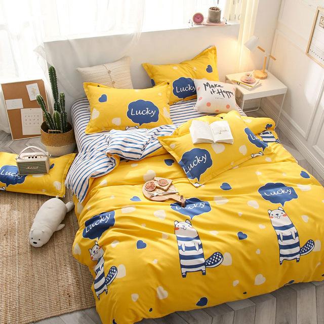 Christmas Decoration Deer Pattern Bed Cover Set Duvet Cover Adult Child Bed Sheet and Pillowcases Comforter Bedding Set 61010