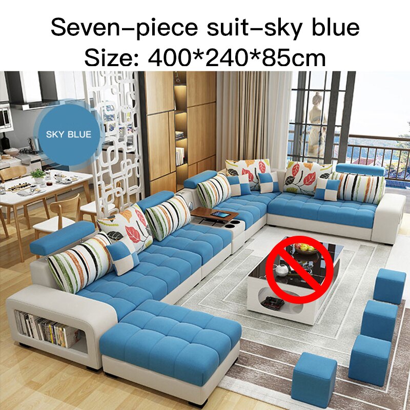 Nordic Modern Minimalist Long Chair Sofas Sectional Upholstered Fabric Sofa With Chaise Lounge 3 Seat Couch For Large Apartment