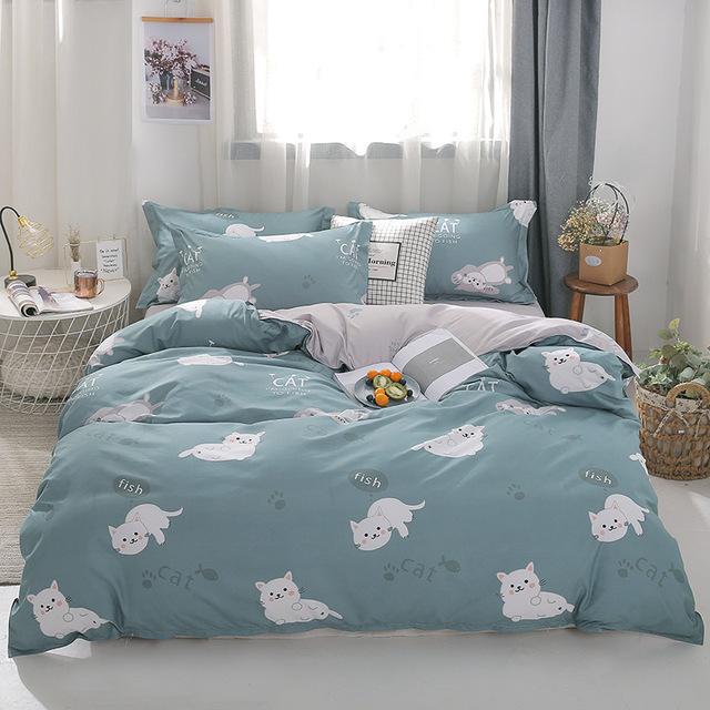 Christmas Decoration Deer Pattern Bed Cover Set Duvet Cover Adult Child Bed Sheet and Pillowcases Comforter Bedding Set 61010