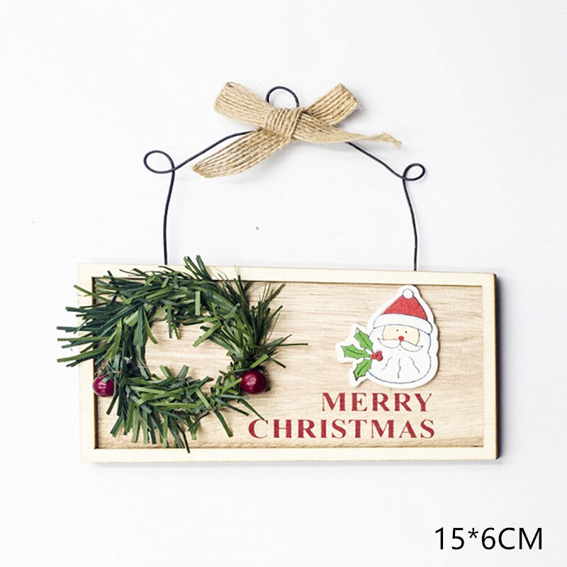 New Year 2023 Natural Xmas Wood Craft Christmas Tree Ornament Wooden Pendant Decoration Noel Decora Adornos De Navidad 2022 Gift