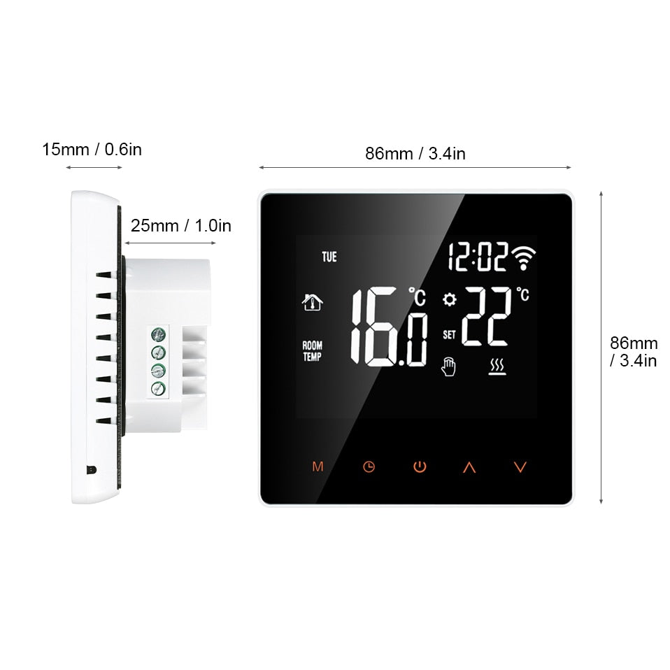 AVATTO Tuya Zigbee Smart Thermostat Temperature Controller,Water/Electric Heating with Build in Sensor Support Alexa Google Home