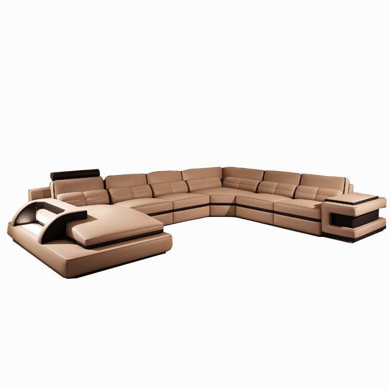 KAROIS S4404 Nordic Furniture Cowhide Sofa European Corner Leather Sofa Combination new arrival