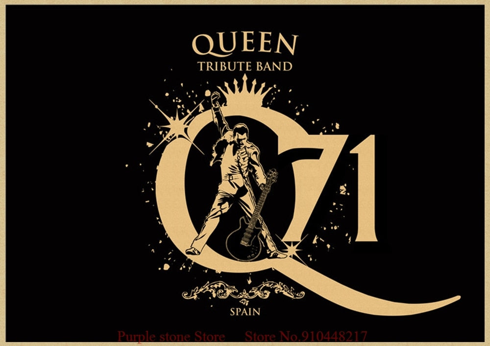 Queen Band Music Kraft Paper Poster Wall Stickers Home Decoration High Quality Prints HOME ART