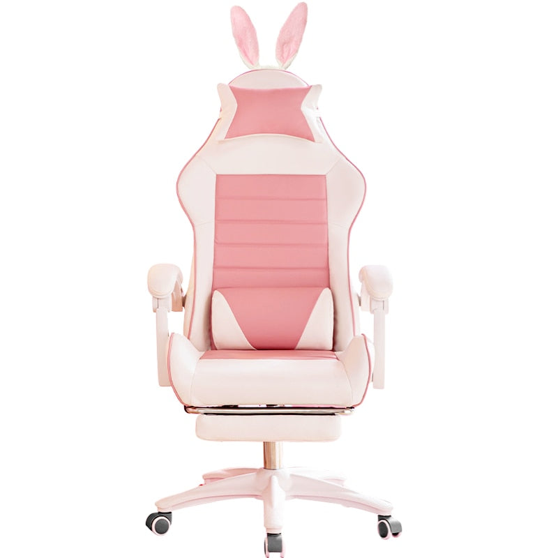 Office Chair WCG Computer Gaming Chair Reclining Armchair with Footrest Internet Cafe Gamer Chair Office Furniture Pink Chair