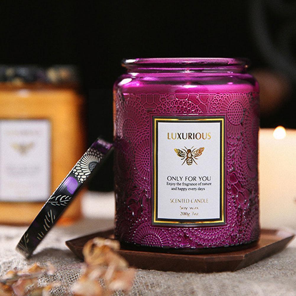 Golden Tin Box Aromatherapy Candles Crystal Salt Stonedried Salt Flower Smokeless Scented Wax Soy Decoration Warmer Candle D2p0