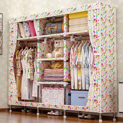 storage furniture When the quarter wardrobe DIY Non-woven fold Portable Storage Cabinet bedroom furniture wardrobe bedroom