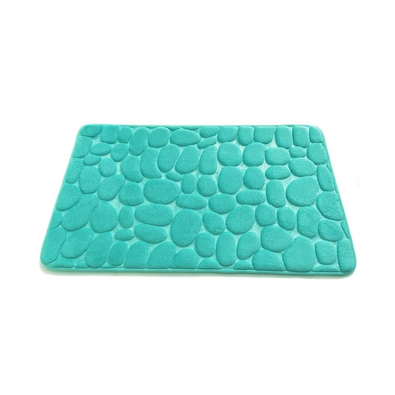 Home Bathroom Mat Non-slip Pebble Carpets Absorbent Lavatory Bedroom Floor Toilet Memory Foam Washable Rug Bathroom Decor Mat