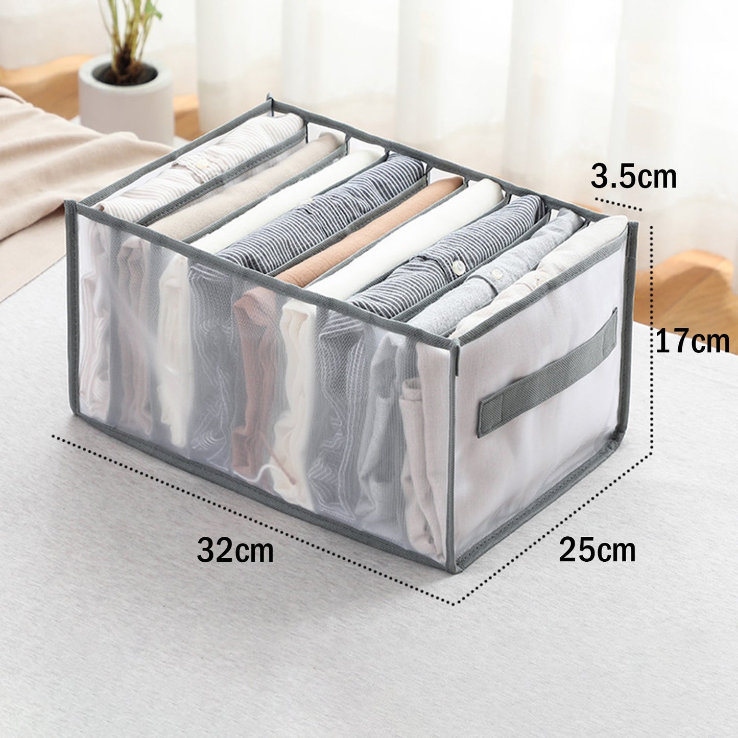 Closet Organizer For Underwear Socks Home Cabinet Divider Storage Box Storage Organizer for clothes Foldable Drawer Organizer