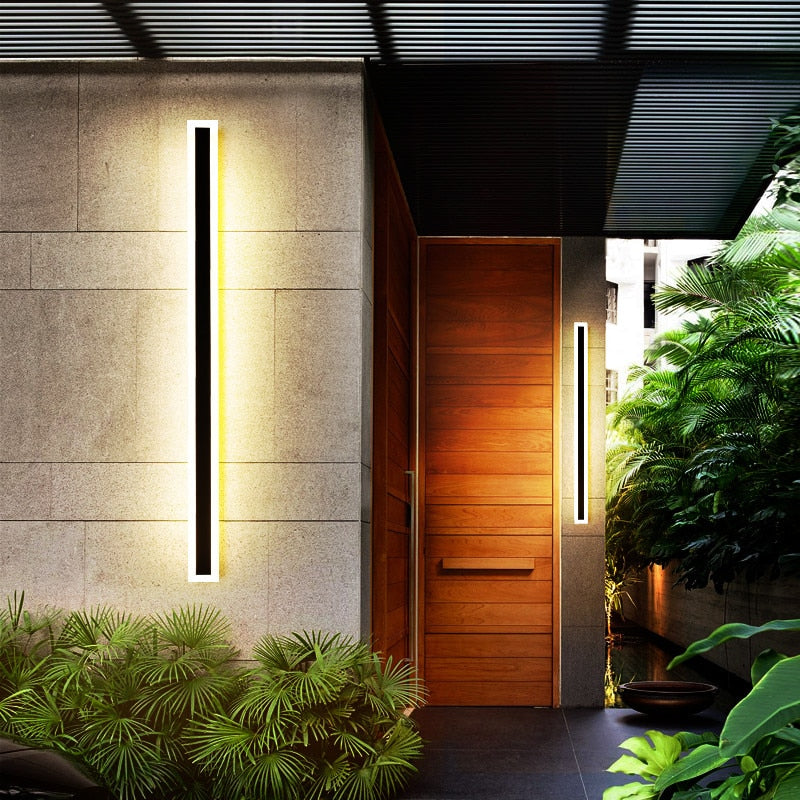 Wall lamp line minimalist  light long strip  outdoor waterproof garden decoration villa background wall garden light