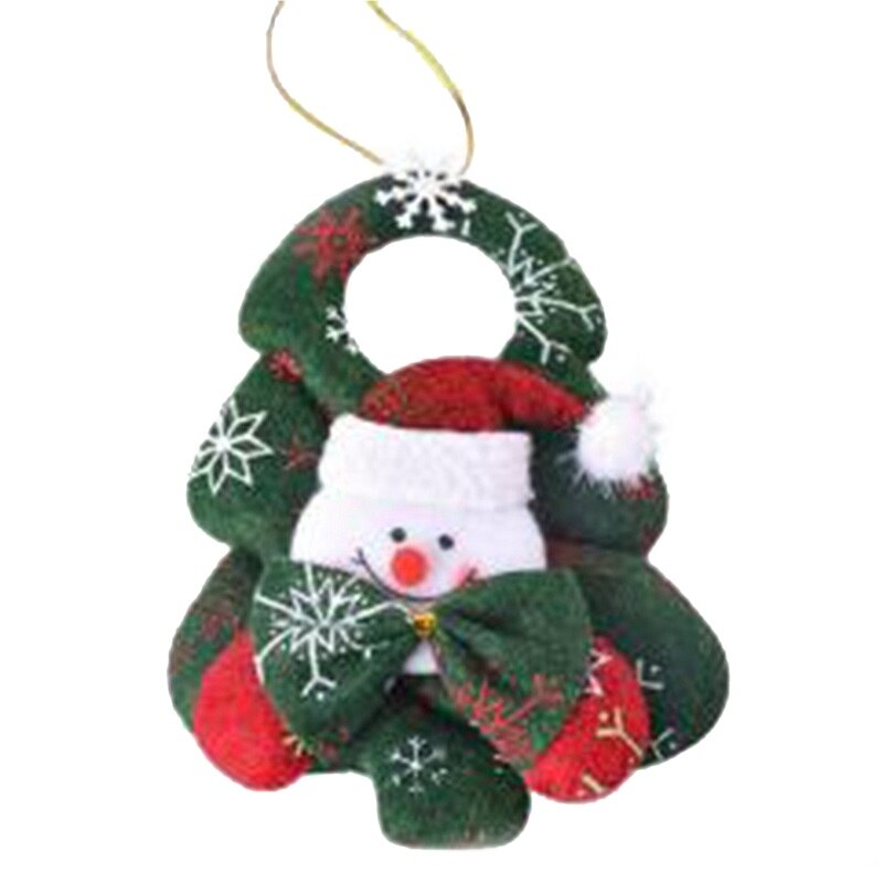 14.5x10.5cm Christmas Door Hanging Doll Xmas Ornaments Santa Claus Elk Snowman Pendants Drop Christmas Tree Decorations for Home