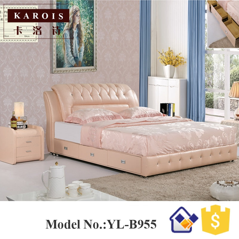 Latest Double Bed Designs Modern King Size Sleep Pod With Soft Headboard Bed