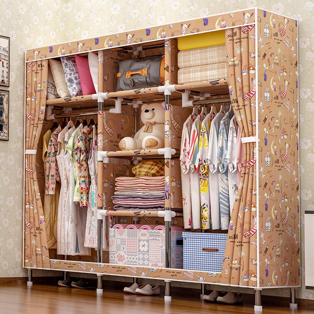 storage furniture When the quarter wardrobe DIY Non-woven fold Portable Storage Cabinet bedroom furniture wardrobe bedroom