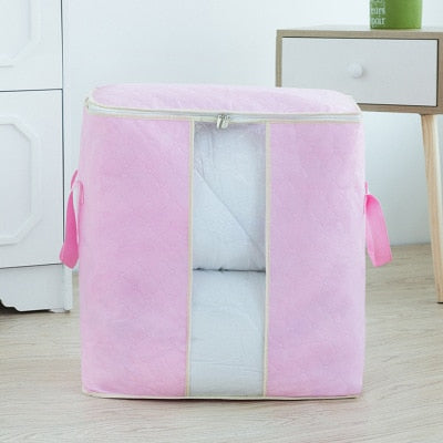 3Pcs Blanket Quilt clothes Closet Box Bags Home Foldable Moisture-proof Storage case Washable zipper household cabinet organizer