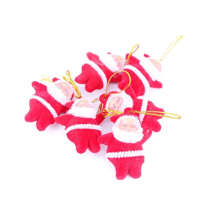 1pc Cute Christmas Tree Decoration Pendant Mini Santa Clause Doll Hanging Ornaments Christmas Decor for Home Party New Year Gift