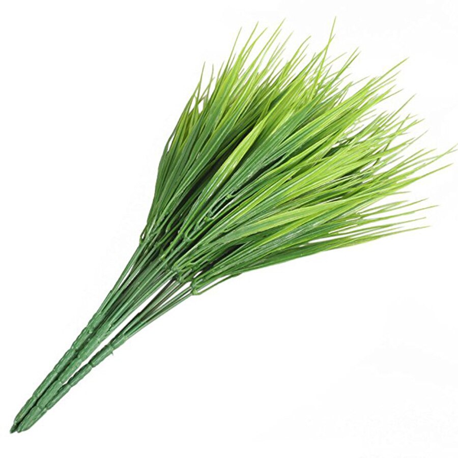 Artificial Outdoor Plants Fake Plastic Greenery Shrubs Wheat Grass Bushes Flowers Filler Outside Home Garden Office Decoration