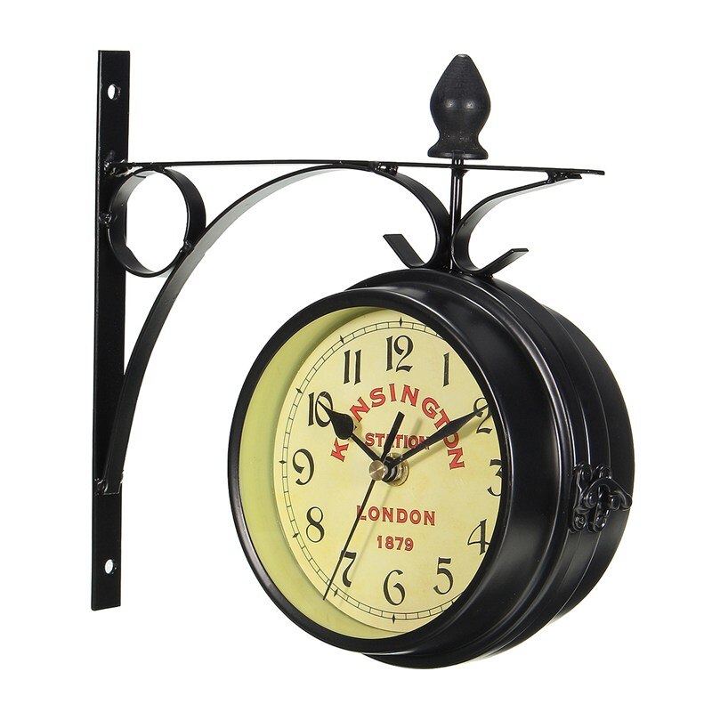 Double Sided Metal Wall Clock - Mel Patel