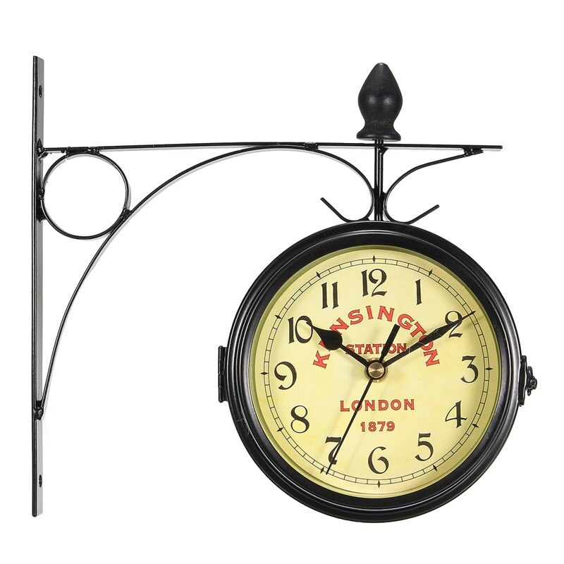 Double Sided Metal Wall Clock - Mel Patel