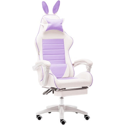 Office Chair WCG Computer Gaming Chair Reclining Armchair with Footrest Internet Cafe Gamer Chair Office Furniture Pink Chair