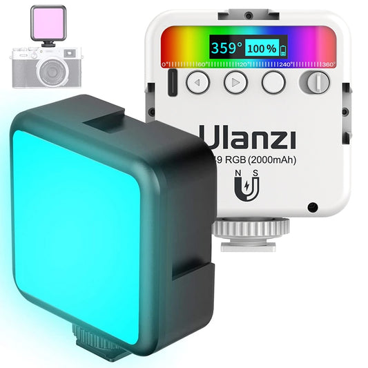 Ulanzi VL49 RGB Video Lights Mini LED Camera Light 2000mAh Rechargable LED Panel Lamp Photo Video Lighting  for Youtube Tik tok