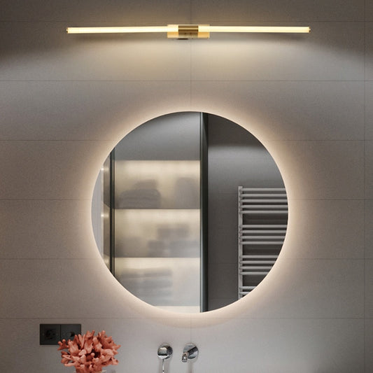 LODOOO Gold Modern Led Bathroom Mirror Light Gold Bedroom dressing table mirror lamp Entrance hallway Mirror lighting