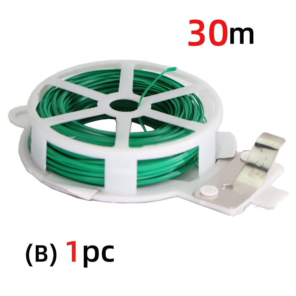 20/30/50/100M Plant Tie Green Coating with Cutter Strong Twisted Cord Garden Bonsai Support  Gardening And Outdoor Use Supplies