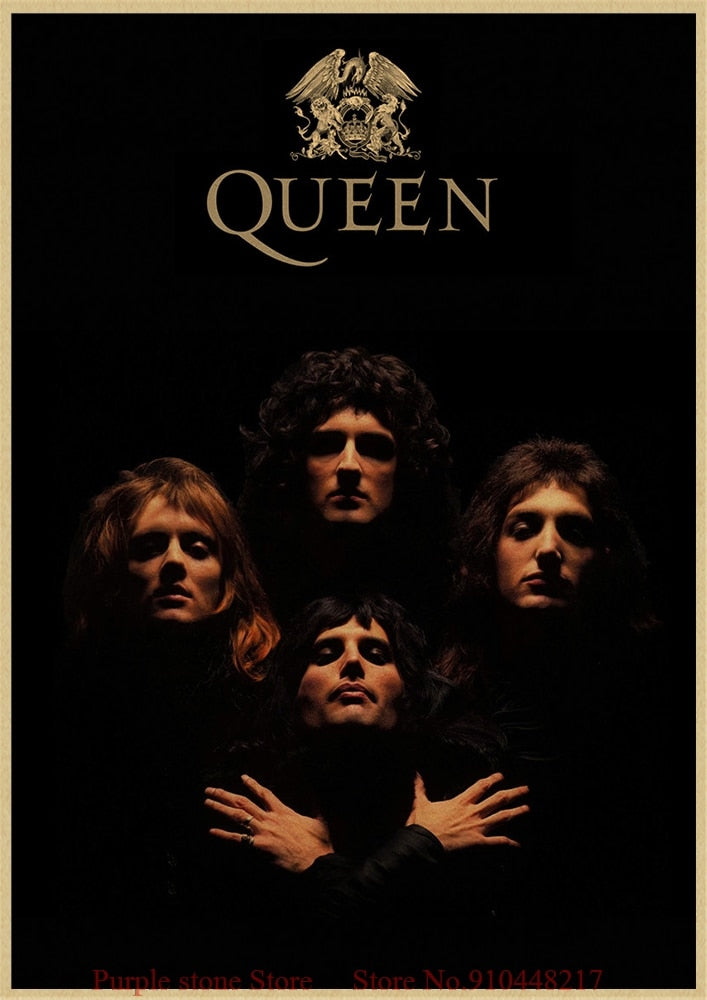 Queen Band Music Kraft Paper Poster Wall Stickers Home Decoration High Quality Prints HOME ART