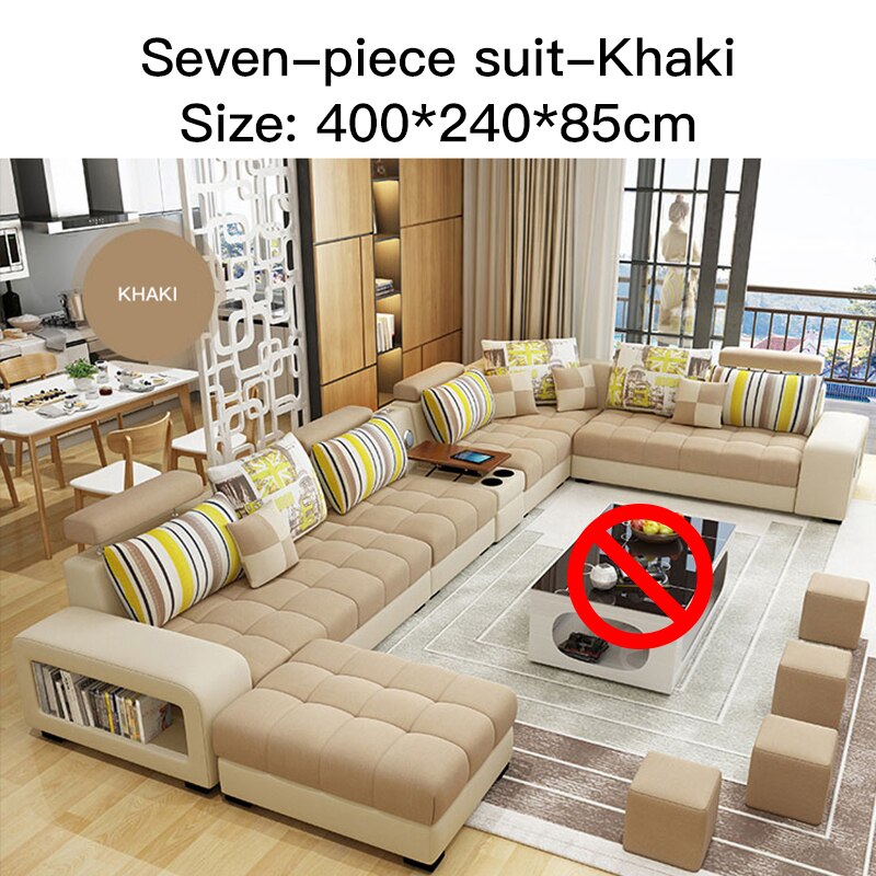 Nordic Modern Minimalist Long Chair Sofas Sectional Upholstered Fabric Sofa With Chaise Lounge 3 Seat Couch For Large Apartment