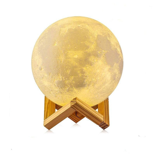 Rechargeable Color Change 3D Light Touch Moon Lamp - Mel Patel