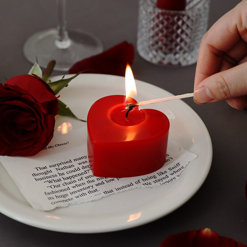 Love Heart Scented Candle Creative Home Decoration Romantic Proposal Birthday Souvenir