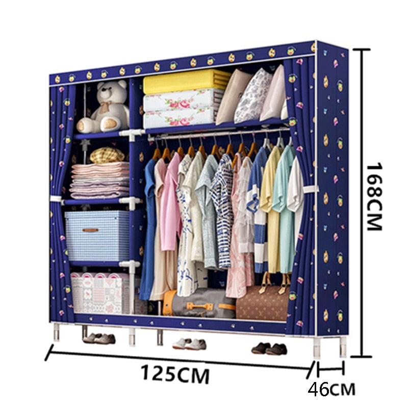 storage furniture When the quarter wardrobe DIY Non-woven fold Portable Storage Cabinet bedroom furniture wardrobe bedroom