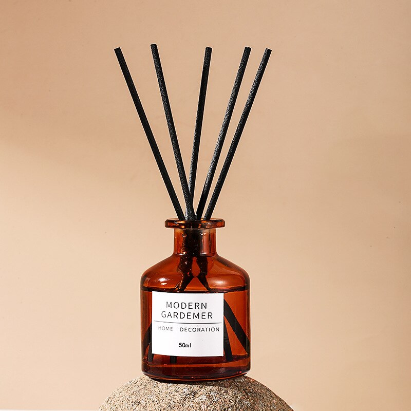 50ml Home Fragrance Aromatherapy Air Freshener Fragrance Bedroom Bathroom Essential Oil Incense Sticks Decoration Reed Diffuser