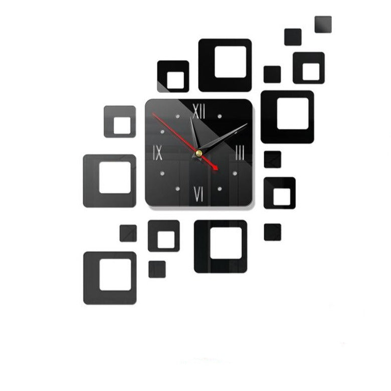 3D Mirror Acrylic Wall Clock - Mel Patel