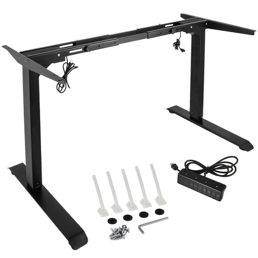 Height Adjustable Electric Lifting Table Stand Up Desk Frame w/ Dual Motor Automatic Standing Table Desk