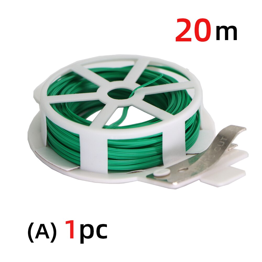 20/30/50/100M Plant Tie Green Coating with Cutter Strong Twisted Cord Garden Bonsai Support  Gardening And Outdoor Use Supplies